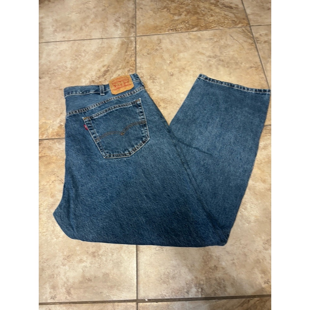 Levi's 505 Regular Fit Men's Jeans 46x32 Blue Denim 100% Cotton